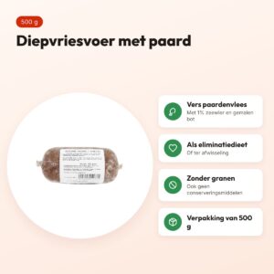 Naturis paard hondenvoer 500 g – diepgevroren – voordelen