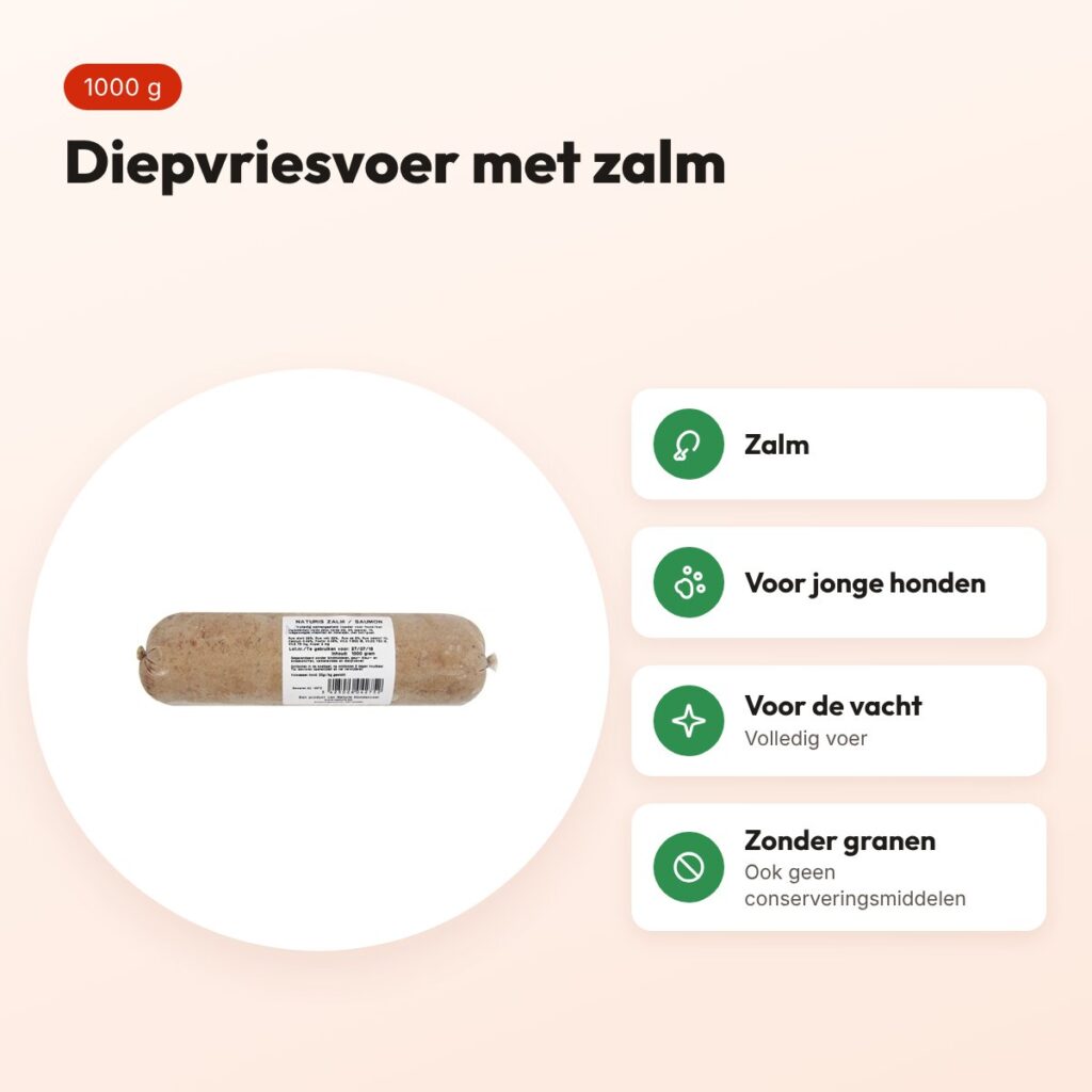 Naturis zalm hondenvoer 1000 g – diepgevroren – voordelen