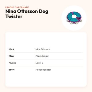 Nina Ottosson Dog Twister 34,5 x 34,5 x 5 cm – level 3, paars/blauw – productinformatie