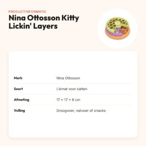 Nina Ottosson Kitty Lickin' Layers likmat 17 x 17 x 6 cm – productinformatie