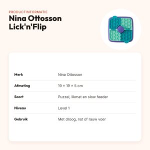 Nina Ottosson Lick'n'Flip level 1 19 x 19 x 5 cm – puzzel en likmat – productinformatie