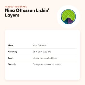Nina Ottosson Lickin' Layers likmat 26 cm – hondenspel met draaischijven – productinformatie
