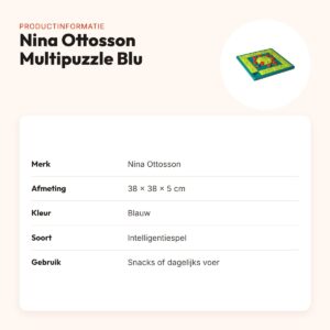 Nina Ottosson Multipuzzle Blu 38 x 38 x 5 cm – intelligentiespel hond – productinformatie