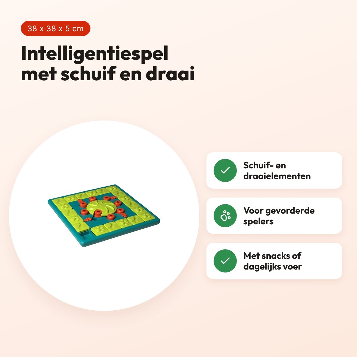 Nina Ottosson Multipuzzle Blu 38 x 38 x 5 cm – intelligentiespel hond – voordelen