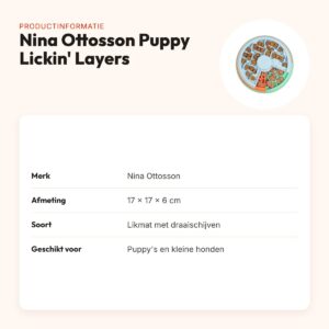 Nina Ottosson Puppy Lickin' Layers likmat 17 cm – puppy's, kleine honden – productinformatie