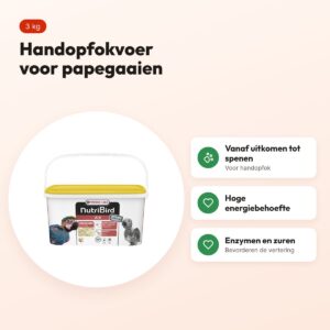 Nutribird A19 papegaaienvoer handopfok 3 kg – volledig vogelvoer – voordelen
