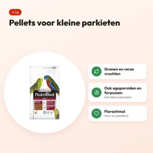 Nutribird B14 onderhoudsvoeder kleine parkieten 3 kg – pellets – voordelen