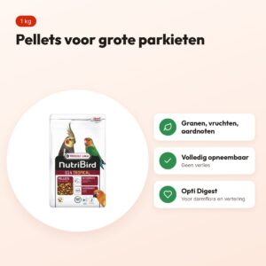 Nutribird G14 Tropical onderhoudsvoeder grote parkieten 1 kg – voordelen