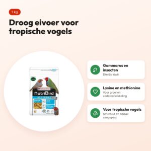 Nutribird Gold Crumble eivoer tropische vogels 1 kg – droog – voordelen