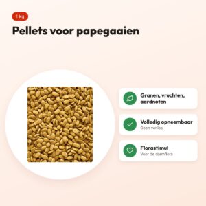 Nutribird P15 Original papegaaienvoer 1 kg – geëxtrudeerde pellets – voordelen