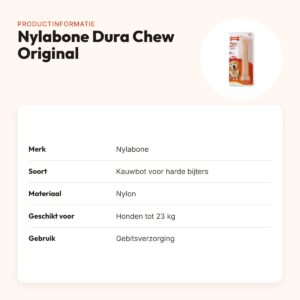 Nylabone Dura Chew Original kauwbot voor harde bijters – tot 23 kg – productinformatie