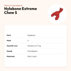Nylabone Extreme Chew kauwspeeltje Lobster Filet Mignon S tot 11 kg – productinformatie