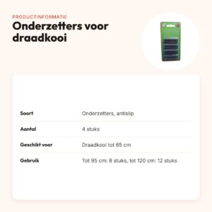 Onderzetters voor draadkooi 4 stuks – antislip, voor kooi tot 65 cm – productinformatie