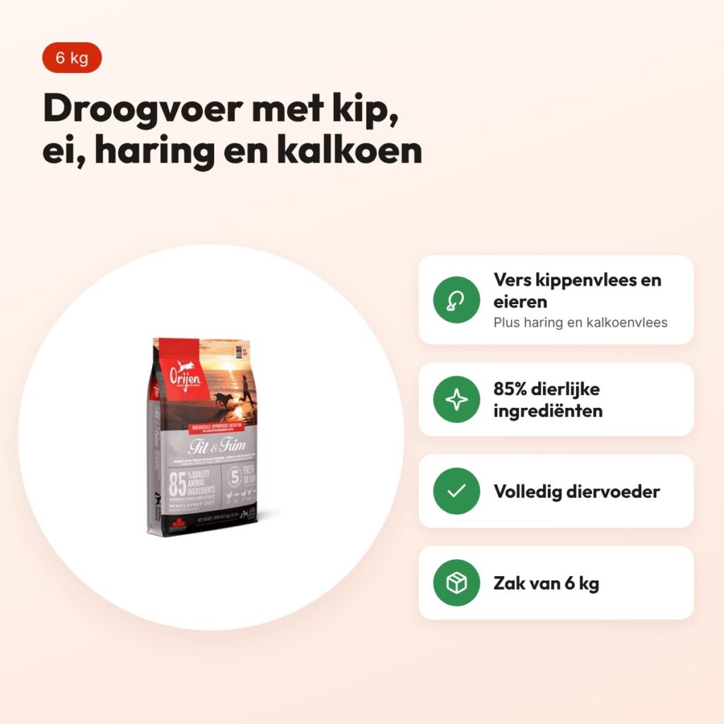 Orijen hondenvoer Whole Prey Fit & Trim 6 kg – voordelen