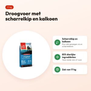 Orijen hondenvoer Whole Prey Original 17 kg – scharrelkip en kalkoen – voordelen