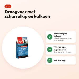 Orijen hondenvoer Whole Prey Original 6 kg – scharrelkip en kalkoen – voordelen
