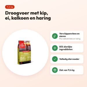 Orijen hondenvoer Whole Prey Senior 11,4 kg – voordelen