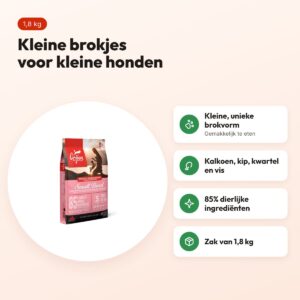 Orijen hondenvoer Whole Prey Small Breed 1,8 kg – kleine brokjes – voordelen