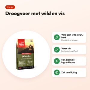 Orijen hondenvoer Whole Prey Tundra 11,4 kg – wild en vis – voordelen