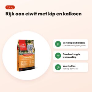 Orijen kattenvoer Original Cat 5,4 kg – kip, kalkoen en vis – voordelen