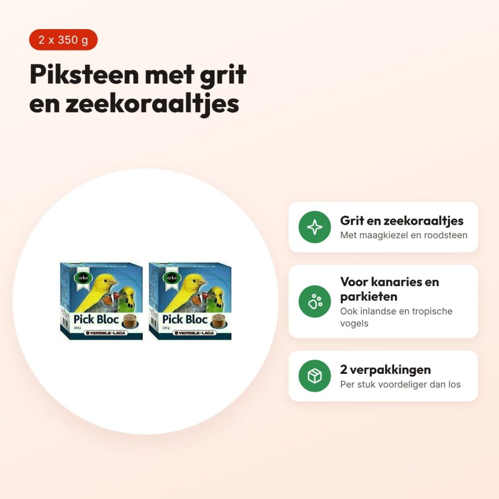 Orlux Pick Bloc piksteen vogel 350 g – multipack 2 stuks – voordelen