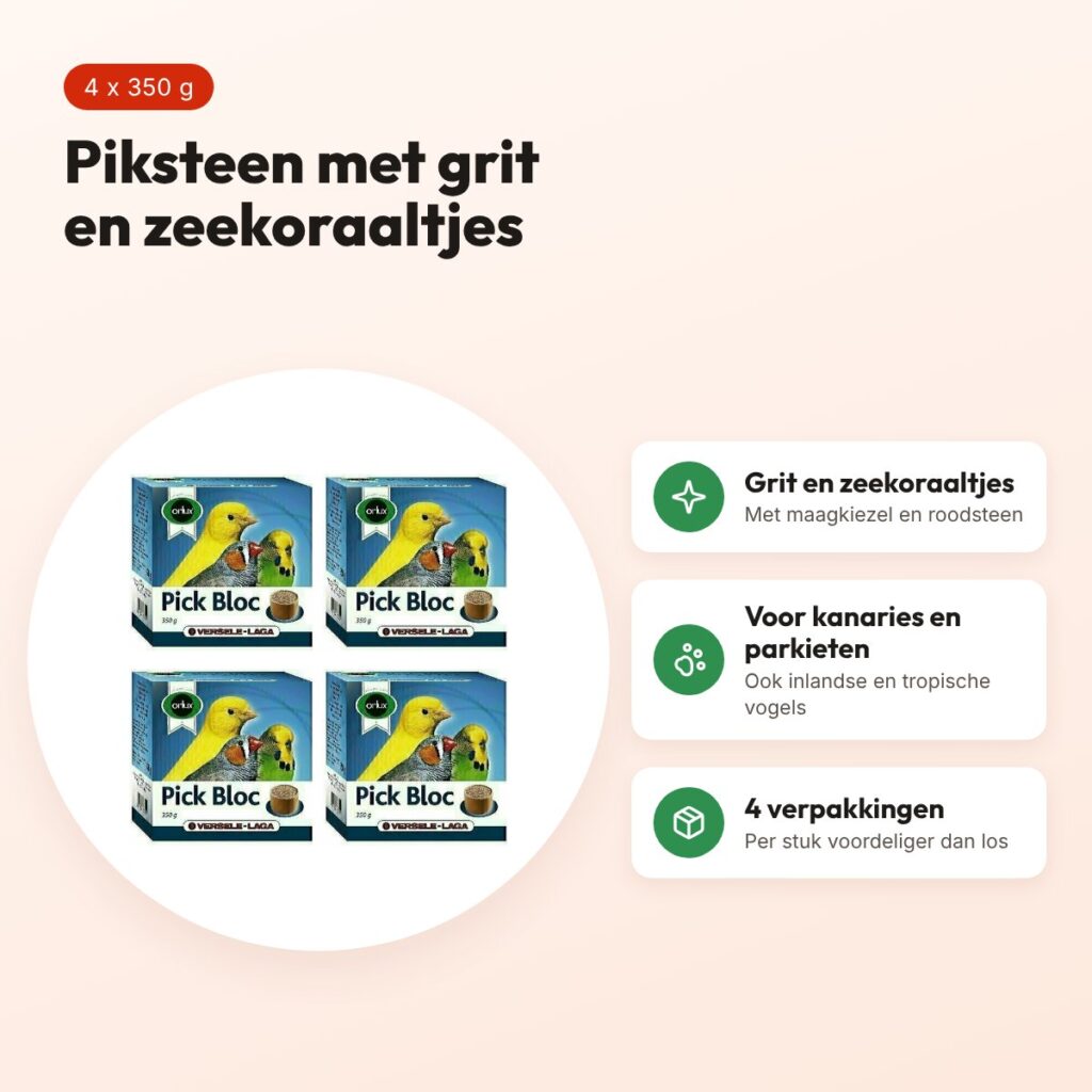 Orlux Pick Bloc piksteen vogel 350 g – multipack 4 stuks – voordelen