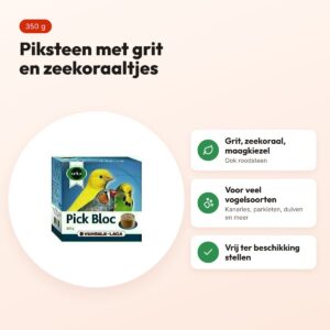 Orlux piksteen Pick Bloc voor vogels 350 g – mineralen – voordelen