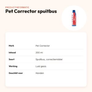 Pet Corrector spuitbus 200 ml – diervriendelijk correctiemiddel voor honden – productinformatie