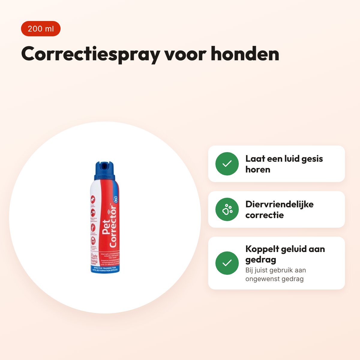 Pet Corrector spuitbus 200 ml – diervriendelijk correctiemiddel voor honden – voordelen
