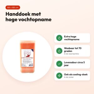 Pet-Towel hondenhanddoek XL 68 x 68 cm – hoge vochtopname – voordelen