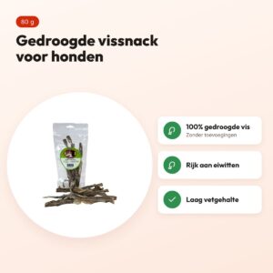 Petsnack Bombay Fish 80 g – gedroogde vissnack voor honden – voordelen