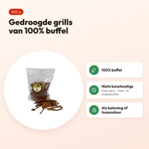 Petsnack buffel grills 800 g – hondensnack van 100% buffel – voordelen