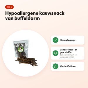 Petsnack buffel spaghetti 250 g – hypoallergene kauwsnack – voordelen
