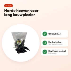 Petsnack buffelhoef 10 stuks – harde kauwsnack voor honden – voordelen