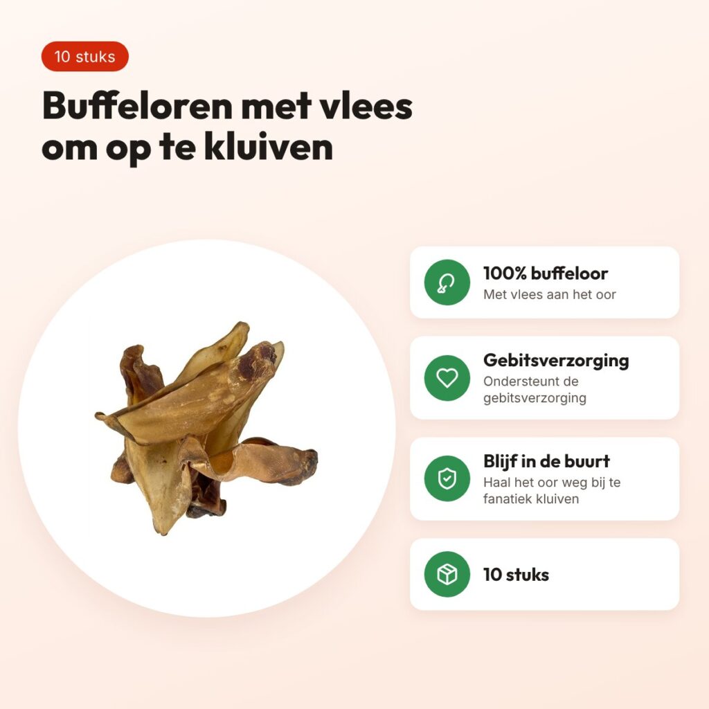Petsnack buffeloren met vlees 10 stuks – kauwsnack voor honden – voordelen