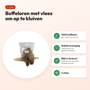 Petsnack buffeloren met vlees 4 stuks – kauwsnack voor honden – voordelen