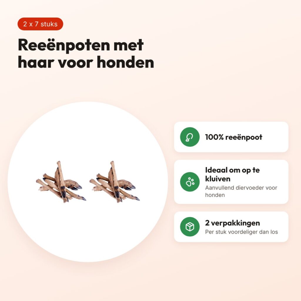 Petsnack hondenkluif reeënpoot met haar – multipack 2 x 7 stuks – voordelen