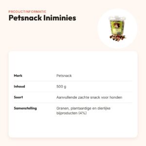 Petsnack Iniminies hondenkoekjes 500 g – kleine botjes in mix – productinformatie