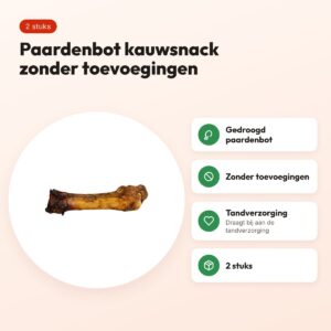 Petsnack paardenbot kauwsnack – 2 stuks, zonder toevoegingen – voordelen