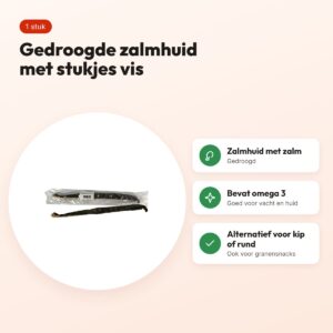 Petsnack zalmhuid met vlees los – vissnack voor honden – voordelen