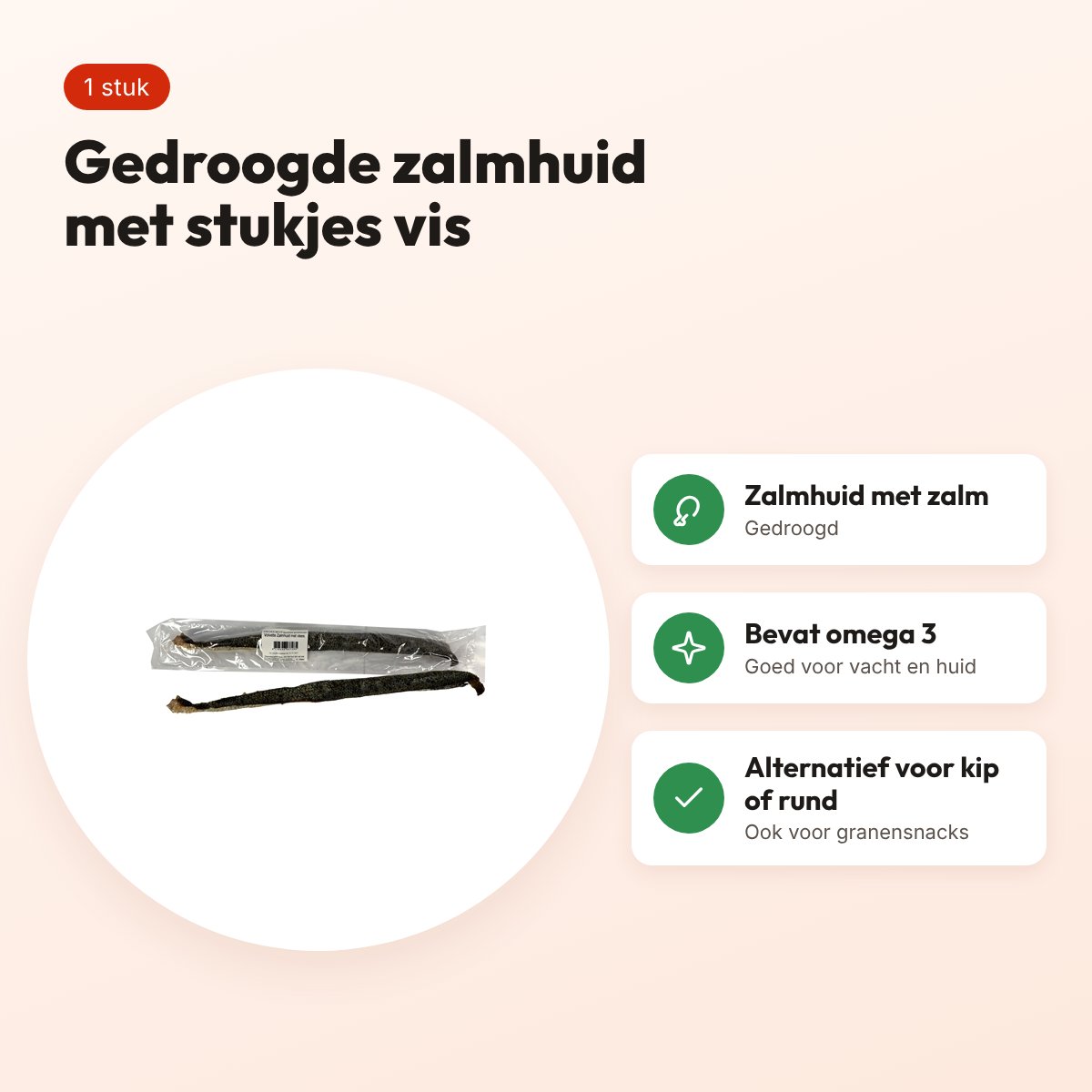 Petsnack zalmhuid met vlees los – vissnack voor honden – voordelen