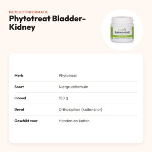 Phytotreat Bladder-Kidney niergruisformule 150 g – voor honden en katten – productinformatie
