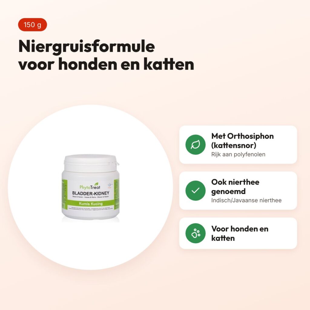 Phytotreat Bladder-Kidney niergruisformule 150 g – voor honden en katten – voordelen