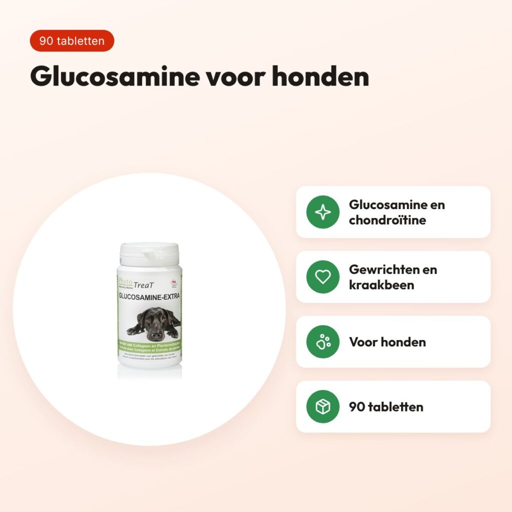 PhytoTreat Glucosamine-Extra hond 90 tabletten – gewrichten – voordelen