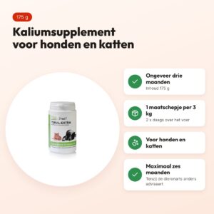 Phytotreat Tukal-Extra 175 g – kaliumsupplement voor honden en katten – voordelen
