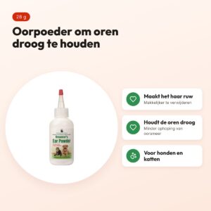 PPP oorpoeder 28 g – drooghoudend, voor honden en katten – voordelen