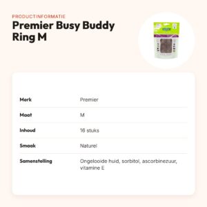 Premier Busy Buddy Ring naturel M – navulling, 16 stuks – productinformatie