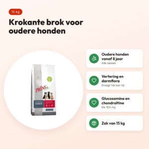 Prins hondenvoer Fit Selection Senior 15 kg – krokante brok – voordelen