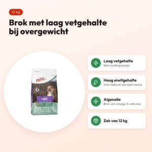 Prins hondenvoer Procare Light Low Calorie 12 kg – bij overgewicht – voordelen