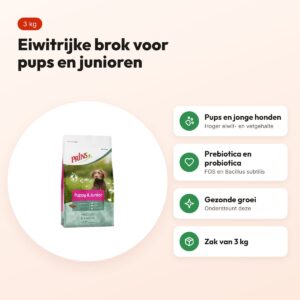 Prins hondenvoer Procare Puppy/Junior 3 kg – met prebiotica – voordelen